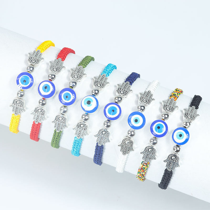 Evil Eye Bracelet - Handcrafted Adjustable Red String Bracelet with Hamsa & Nazar Protection Charm for Women - STAR8S