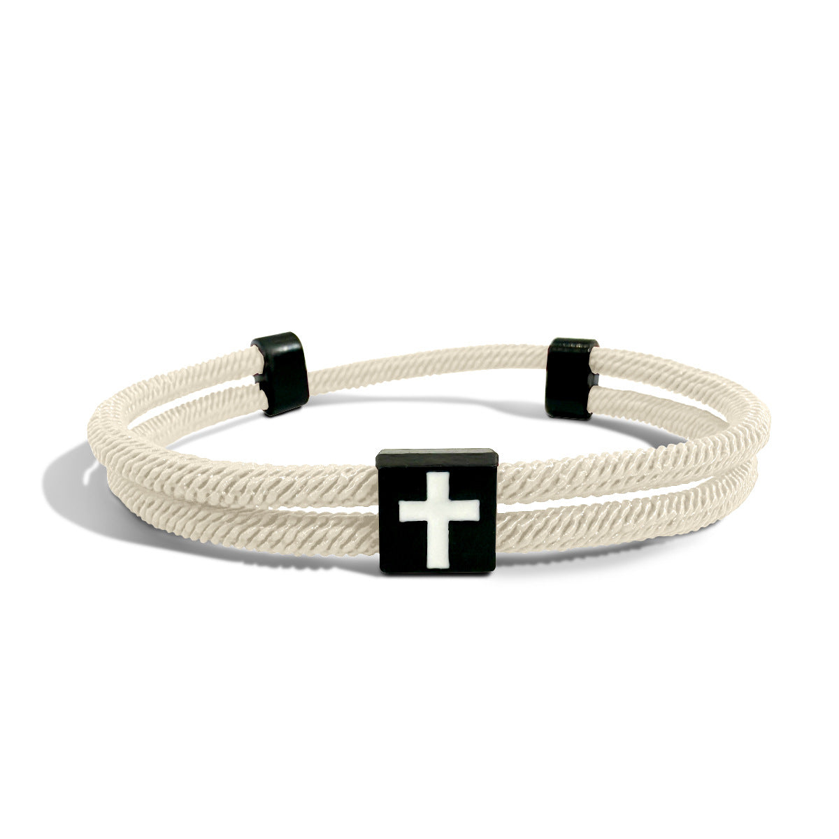 new milan rope braided bracelet with cross - minimalist adjustable unisex bracelet for couples - star8s