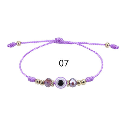 Evil Eye Bracelet - Adjustable Crystal Bead Woven Bracelet for Boys & Girls | Lucky Protection Charm Bracelet - STAR8S