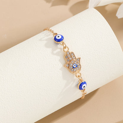 Evil Eye Heart Bracelet with Diamonds for Women | Stylish Chain Bracelet - STAR8S