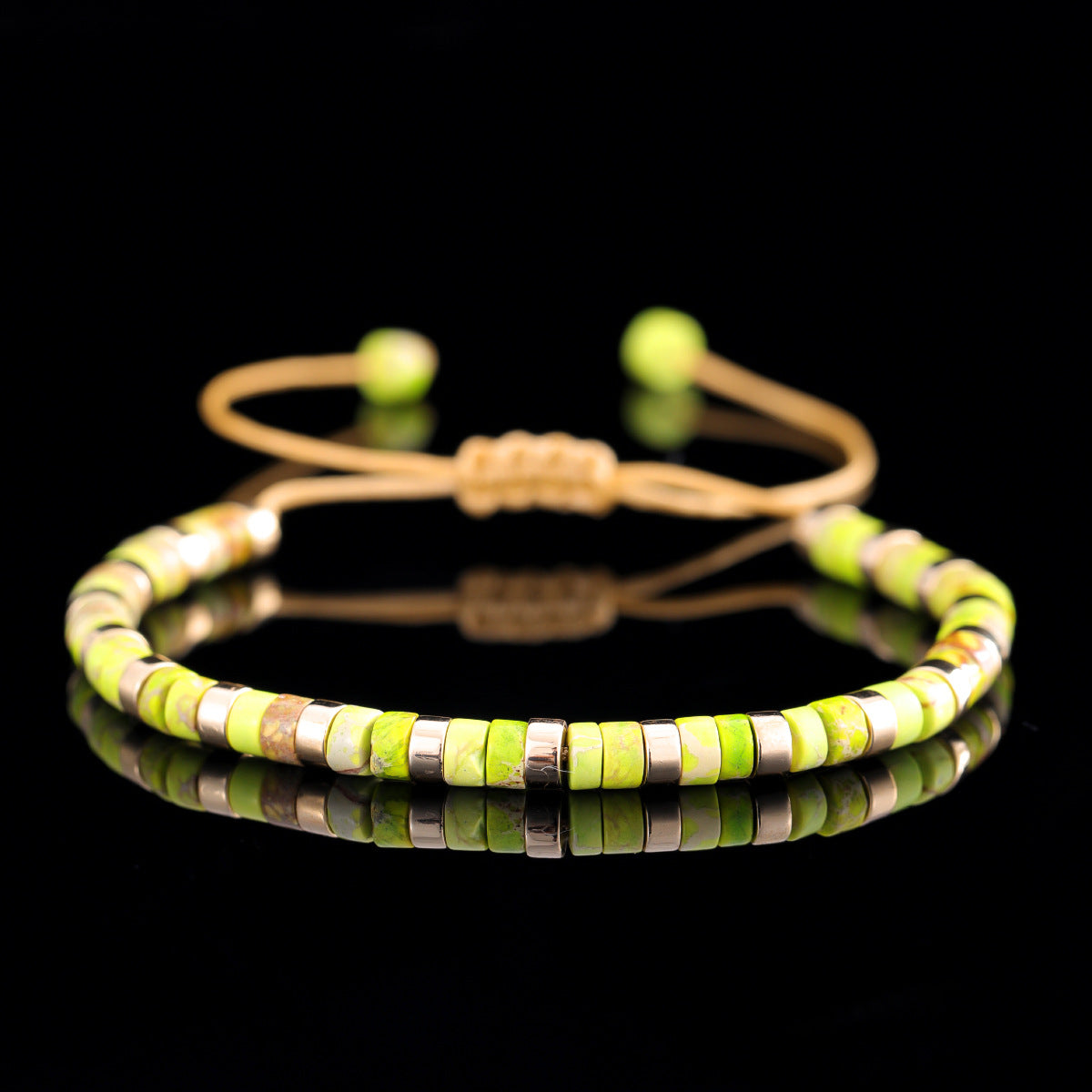 adjustable men's bracelet - natural stone 4mm beads with turquoise & tiger's eye | stylish & durable handmade friendship bracelets