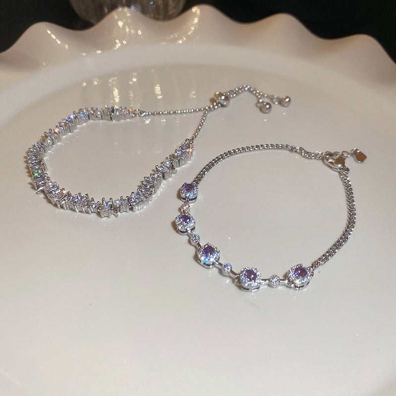 zircon pearl adjustable bracelet – vintage style, luxury fashion for women - star8s