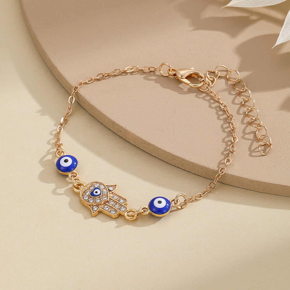 evil eye heart bracelet with diamonds for women | stylish chain bracelet - star8s
