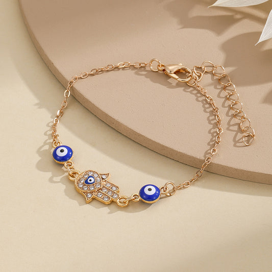 Evil Eye Heart Bracelet with Diamonds for Women | Stylish Chain Bracelet - STAR8S