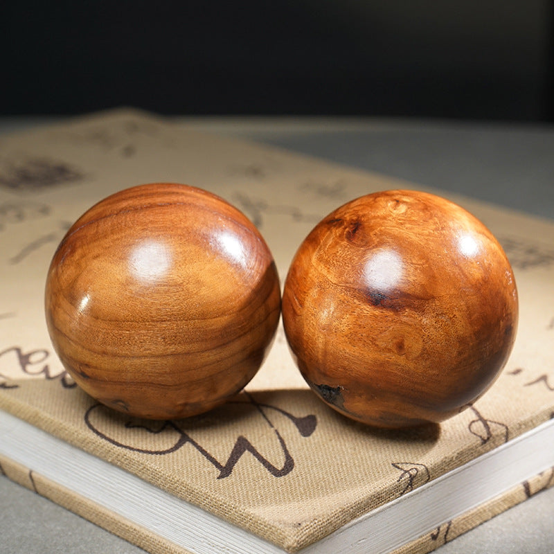 lightning-struck jujube wood massage ball – hand-carved health ball for elderly, natural wooden wellness gift