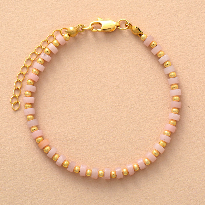 turquoise adjustable beaded bracelet – handmade natural stone unisex bracelet - star8s