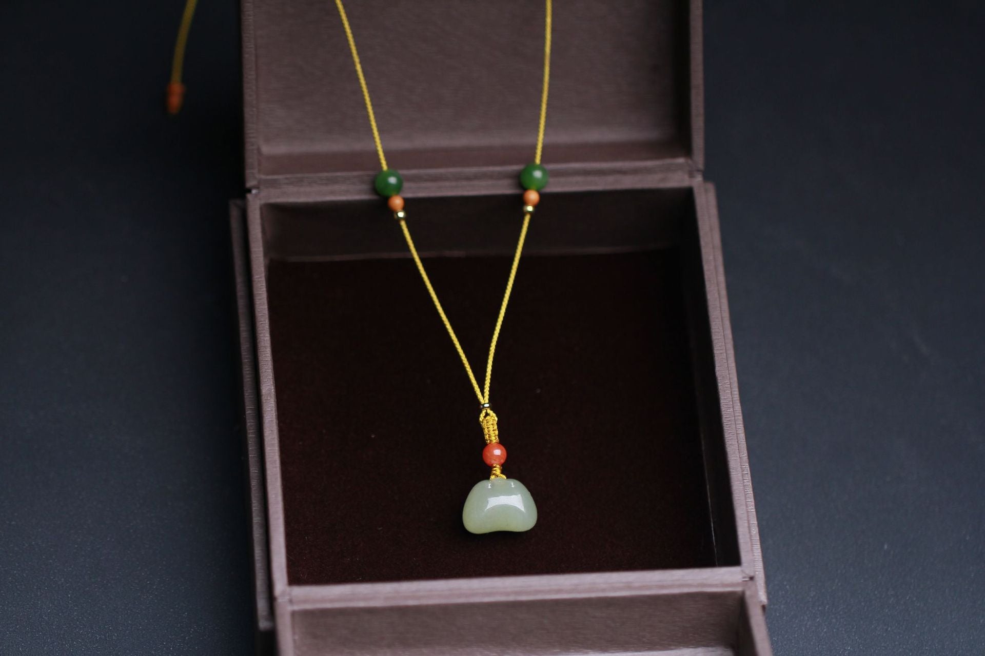 Jade Stone Necklace - Heitian Hanging Lock Pendant for Men & Women‌ | STAR8S