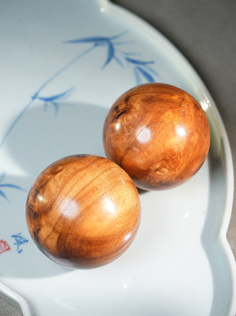 lightning-struck jujube wood massage ball – hand-carved health ball for elderly, natural wooden wellness gift