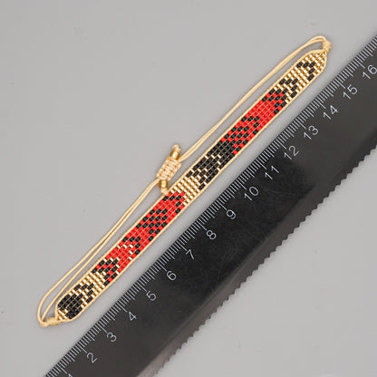 Colorful Heart Boho Friendship Bracelets — Handmade Woven Seed Bead Bracelet, Adjustable, Gift-Ready