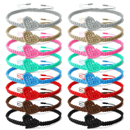 Handcrafted Braided Couple Bracelet - Heart Friendship Gift for Him & Her - Perfect Valentine's Day Gift - STAR8S