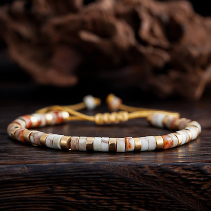 Adjustable Men's Bracelet - Natural Stone 4mm Beads with Turquoise & Tiger's Eye | Stylish & Durable Handmade Friendship Bracelets