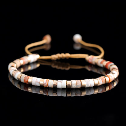 Adjustable Men's Bracelet - Natural Stone 4mm Beads with Turquoise & Tiger's Eye | Stylish & Durable Handmade Friendship Bracelets