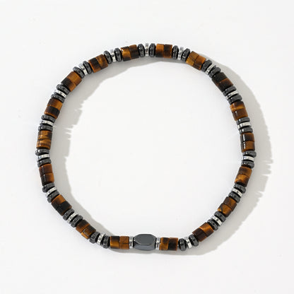 Yellow Tiger Eye Bracelet for Men – Slim Boho Natural Stone Beaded Bracelet - STAR8S