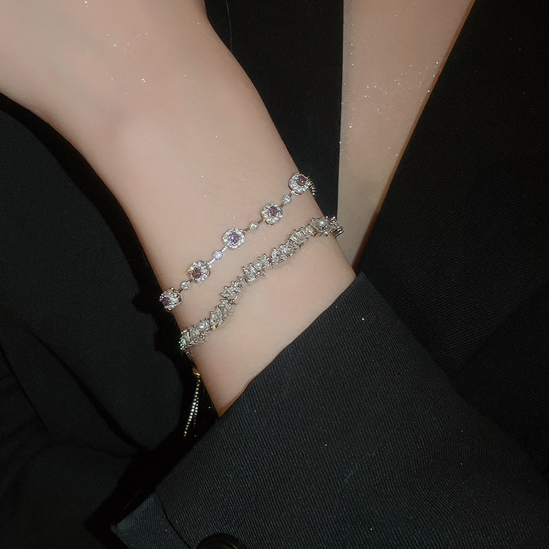 Zircon Pearl Adjustable Bracelet – Vintage Style, Luxury Fashion for Women - STAR8S