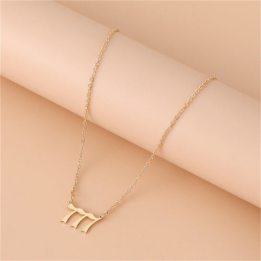 777 Angel Number Necklace for Women Men Stainless Steel Lucky Number Pendant Necklace Minimalist Spiritual Jewelry Manifestation Gift Aesthetic Choker Chain