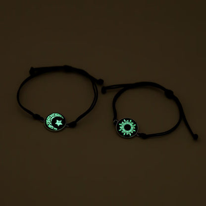 Luminous Couple Bracelets - Fashion Yin-Yang Handcrafted Corded Bracelets, Perfect Valentine’s Day Gift - STAR8S
