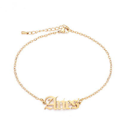 Zodiac Signs Bracelet - Titanium Steel Gothic Beach Style Personalized Bracelets for Men & Women - STAR8S