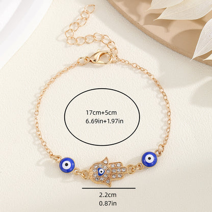 Evil Eye Heart Bracelet with Diamonds for Women | Stylish Chain Bracelet - STAR8S