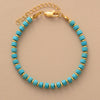 Turquoise Adjustable Beaded Bracelet – Handmade Natural Stone Unisex Bracelet