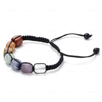 Natural Gemstone Woven Crystal Bracelet – Handmade Tiger’s Eye Beaded Healing Jewelry - STAR8S