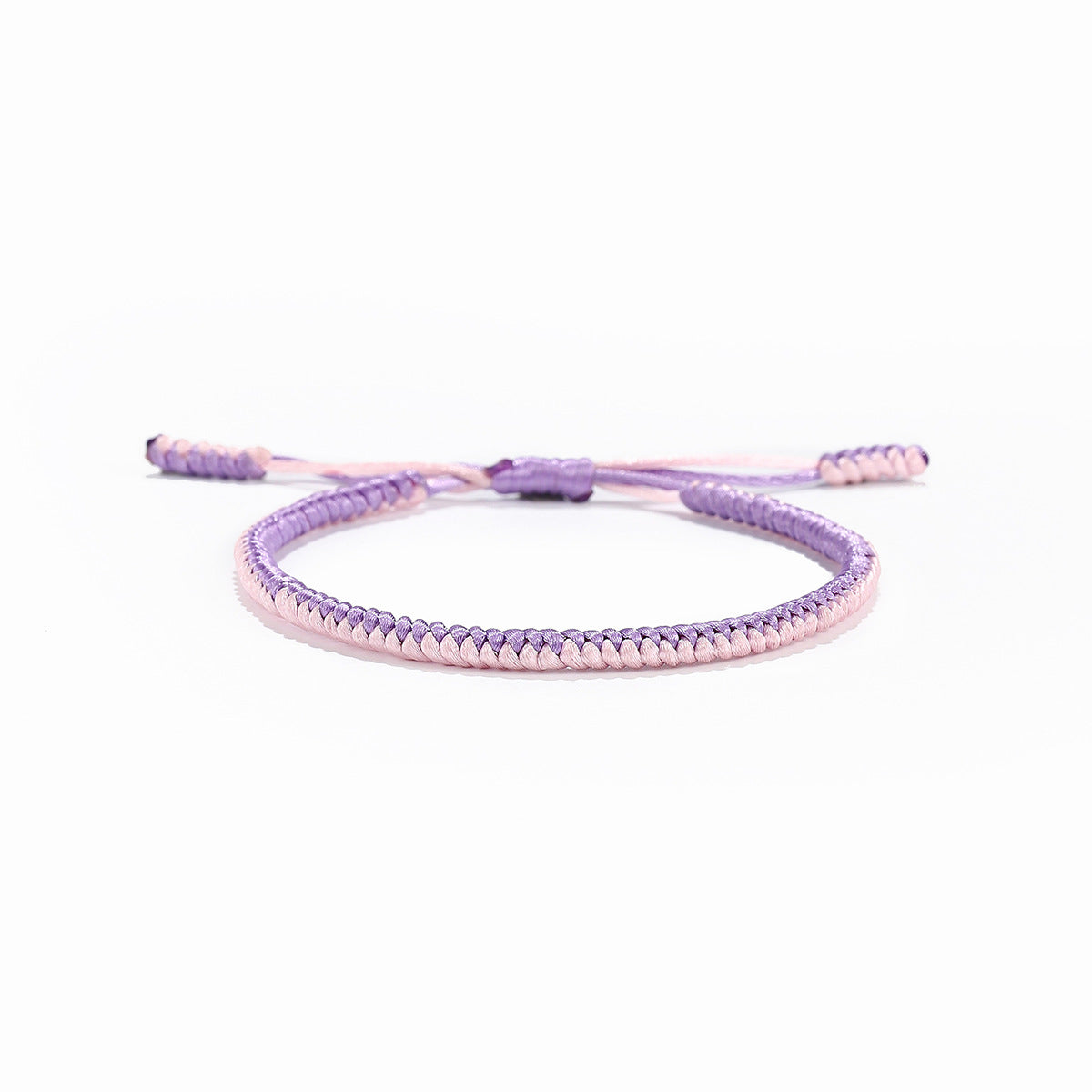 handcrafted adjustable double color bracelet - stylish woven cord with knots - perfect for fashion lovers and festive occasions - star8s