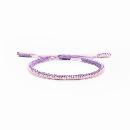 Handcrafted Adjustable Double Color Bracelet - Stylish Woven Cord with Knots - Perfect for Fashion Lovers and Festive Occasions - STAR8S