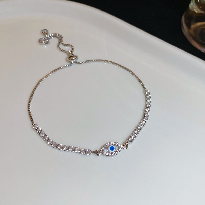 zircon bracelet - luxury oval eye design, high-quality zircon, adjustable elegant handpiece - star8s