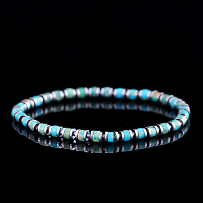 Boho Color-Block Natural Stone Bracelet – Men’s Imperial Stone Stretch Boho Bracelet - STAR8S