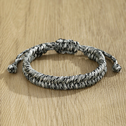 Nepal-Style Boho Adjustable Cord Bracelet – Unisex Woven Wristband, Colorful & Stackable - STAR8S