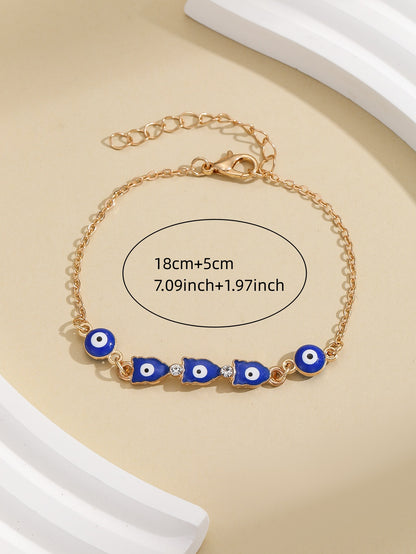 Evil Eye Heart Bracelet with Diamonds for Women | Stylish Chain Bracelet - STAR8S
