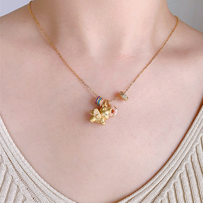 Chinese Zodiac Horse Silver Necklace – S925 Enamel Unicorn Pendant for Women - STAR8S