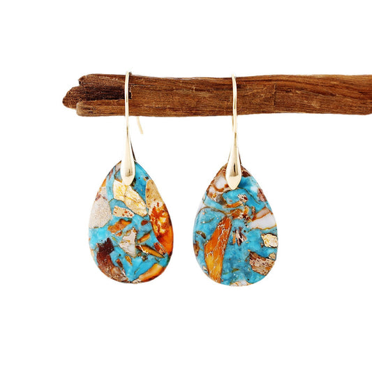 Boho Drop Earrings - Semi-Gemstone Teardrop Earrings for Women | Bohemian Style Jewelry - STAR8S