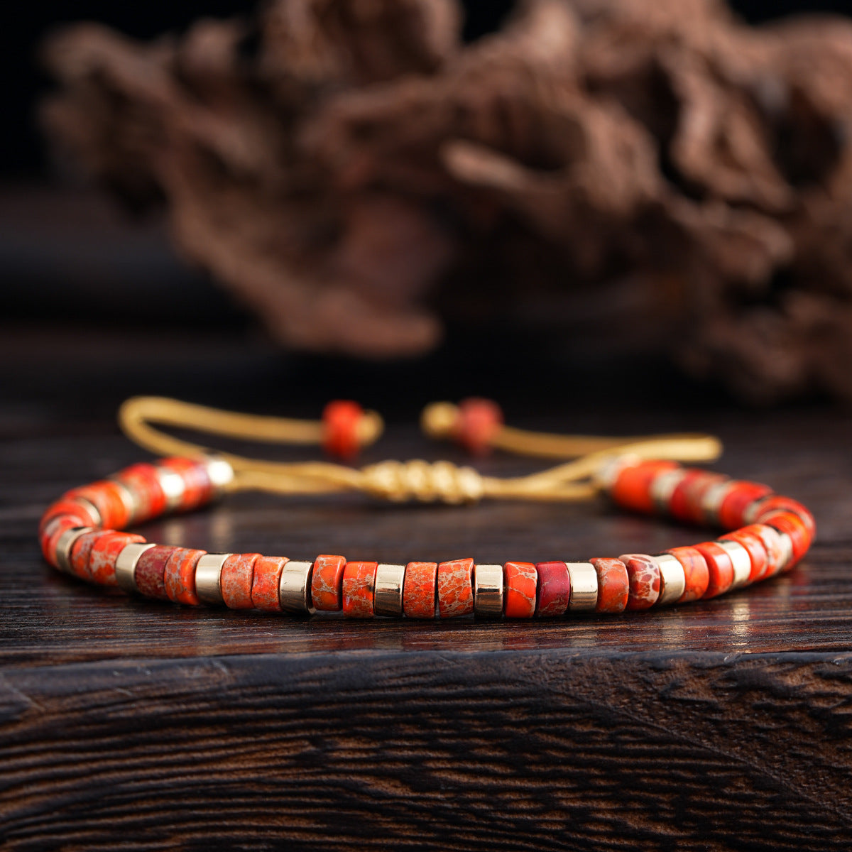 adjustable men's bracelet - natural stone 4mm beads with turquoise & tiger's eye | stylish & durable handmade friendship bracelets