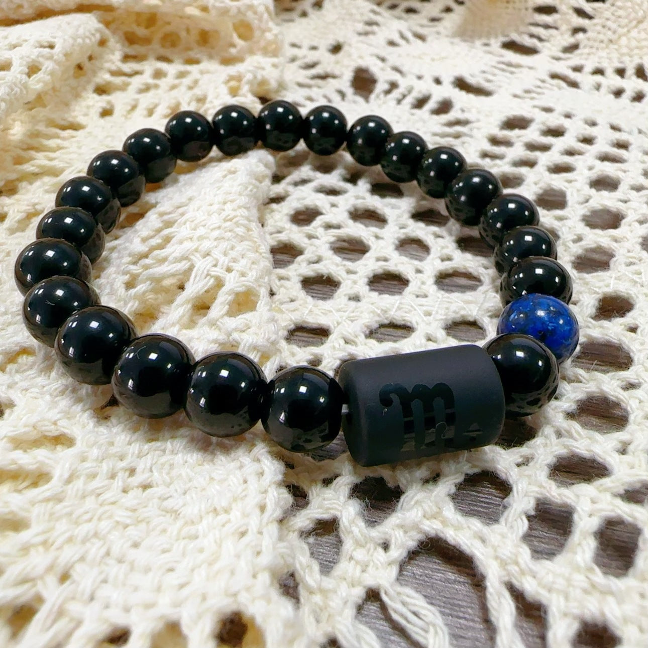 zodiac signs bracelet - elastic tiger eye & agate beaded bracelet for men & women - star8s
