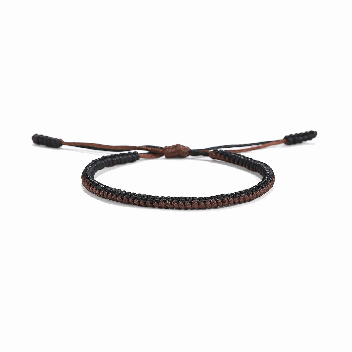 handcrafted adjustable double color bracelet - stylish woven cord with knots - perfect for fashion lovers and festive occasions - star8s