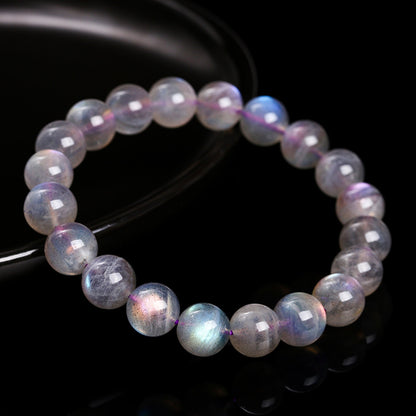 Moonlight Beaded Crystal Bracelet - Labradorite Round Beads for Men and Women - STAR8S