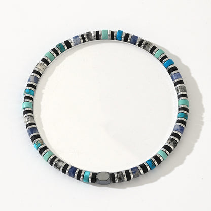 Boho Cylindrical Men Bracelet – Fashionable Retro & Versatile Beaded Wristband - STAR8S