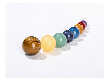 Crystal Ball Solar System Nine Planets Set – Decorative Mineral Specimen Planetary Sculpture - STAR8S
