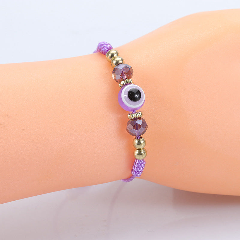 Evil Eye Bracelet - Adjustable Crystal Bead Woven Bracelet for Boys & Girls | Lucky Protection Charm Bracelet - STAR8S