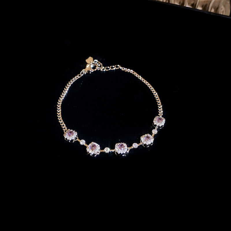 zircon pearl adjustable bracelet – vintage style, luxury fashion for women - star8s