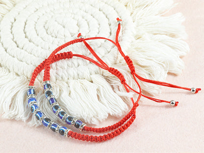 Blue Eye Bracelet Red Cord Protection Amulet - STAR8S