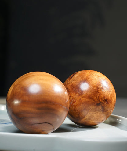 Lightning-Struck Jujube Wood Massage Ball – Hand-Carved Health Ball for Elderly, Natural Wooden Wellness Gift