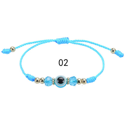 Evil Eye Bracelet - Adjustable Crystal Bead Woven Bracelet for Boys & Girls | Lucky Protection Charm Bracelet - STAR8S