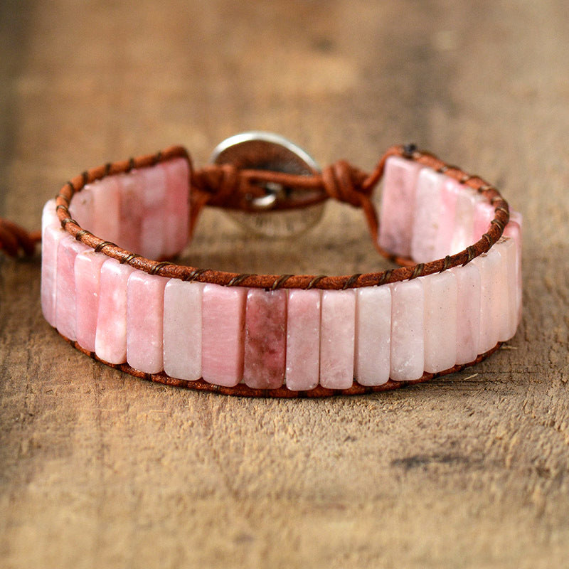 imperial jaspor wrap bracelet handmade braided leather beaded bohemian bracelet - star8s