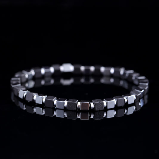 Men Black Gallstone Beaded Bracelet – Powerful Energy Stones - STAR8S