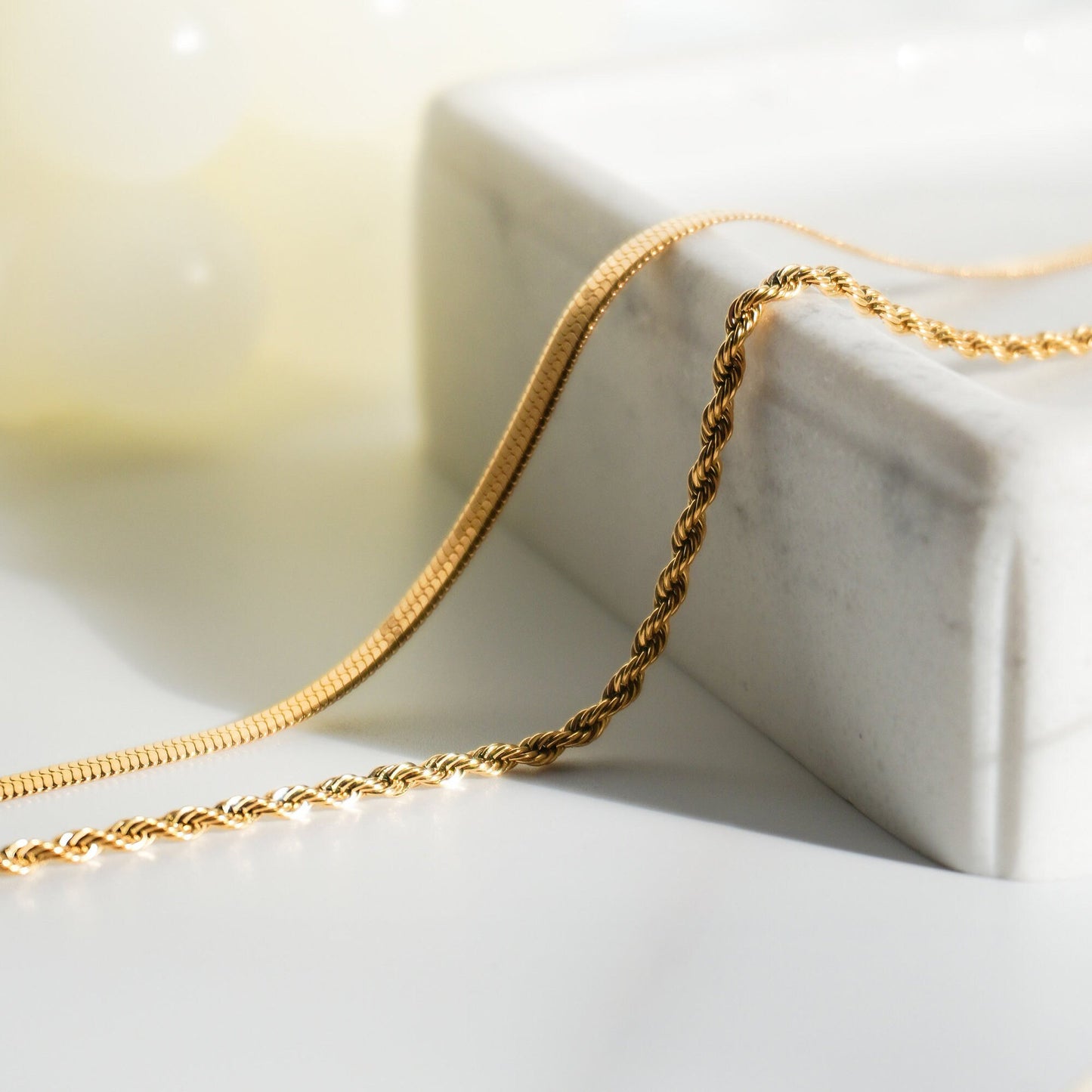 copper layered chain necklace set for women girls flat snake bone chain twisted rope chain choker layering clavicle collarbone necklace streetwear stackable aesthetic jewelry graduation birthday gifts gold tone