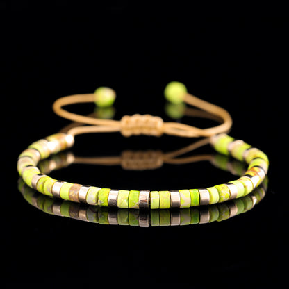 Adjustable Men's Bracelet - Natural Stone 4mm Beads with Turquoise & Tiger's Eye | Stylish & Durable Handmade Friendship Bracelets