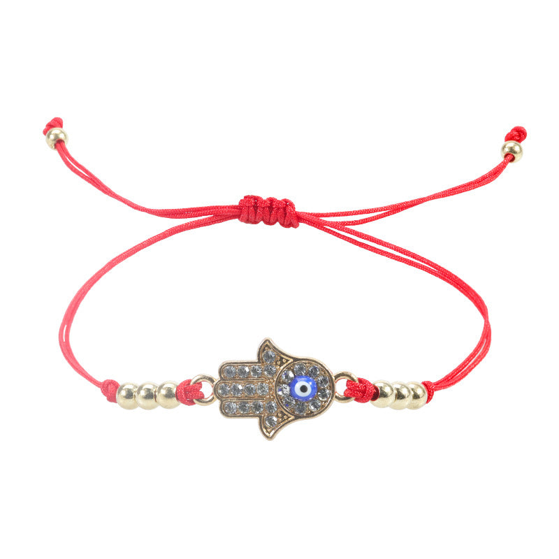 hand evil eye bracelet couple red cord amulet lucky angel eye jewelry - star8s