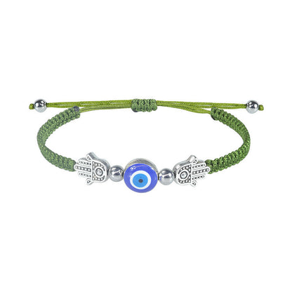 Evil Eye Bracelet - Handcrafted Adjustable Red String Bracelet with Hamsa & Nazar Protection Charm for Women - STAR8S