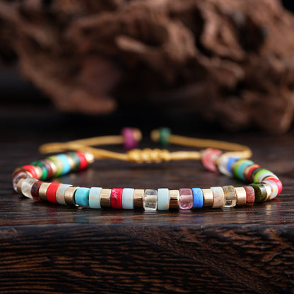 Adjustable Men's Bracelet - Natural Stone 4mm Beads with Turquoise & Tiger's Eye | Stylish & Durable Handmade Friendship Bracelets